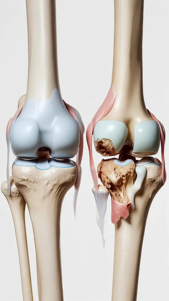 Mujer de mediana edad con dolor articular causado por la menopausia